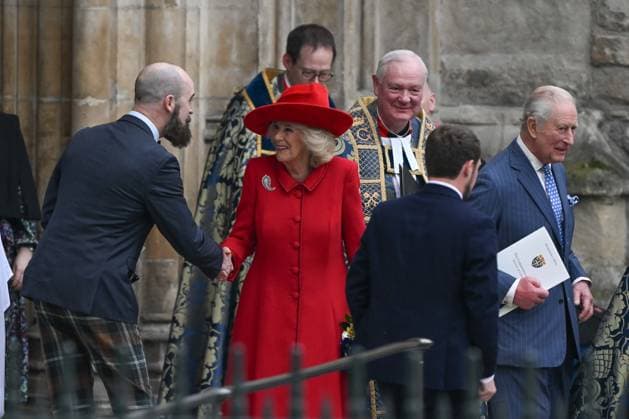 Commonwealth Day in London LONDON, UNITED KINGDOM - MARCH 9: Britain s King Charles III (R), Queen Consort Camilla (2nd L), Prince William, and Princess of Wales Catherine attend a ceremony as part of Commonwealth Day celebrations in London, United Kingdom, on March 9, 2026. Rasid Necati Aslim Anadolu London United Kingdom. Editorial use only. Please get in touch for any other usage.  Copyright: x2026xAnadoluxRasidxNecatixAslimx