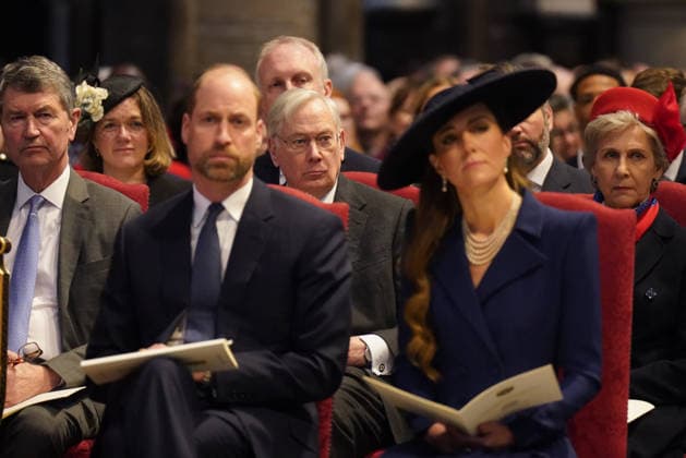 . 09 03 2026. London, United Kingdom. King Charles III , Queen Camilla, Prince William and Kate Middleton at the Commonwealth Day Service at Westminster Abbey in London.  xi-Imagesx xPoolx IIM-26620-0140
