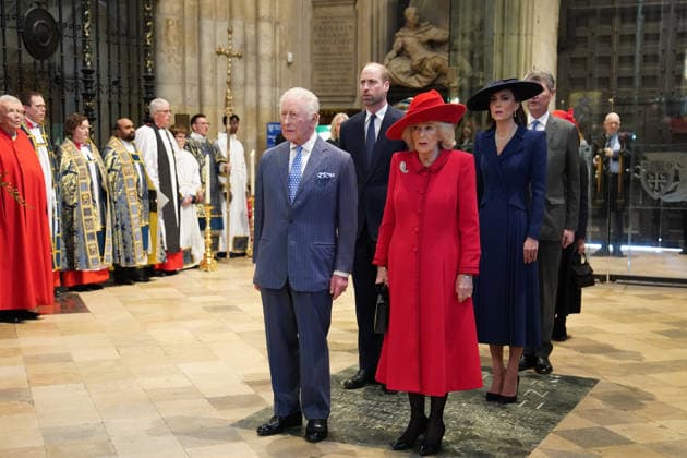 . 09 03 2026. London, United Kingdom. King Charles III , Queen Camilla, Prince William and Kate Middleton at the Commonwealth Day Service at Westminster Abbey in London.  xi-Imagesx xPoolx IIM-26620-0142