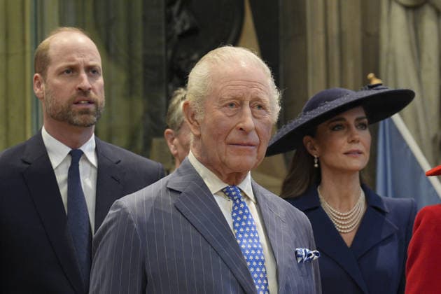. 09 03 2026. London, United Kingdom. King Charles III , Queen Camilla, Prince William and Kate Middleton at the Commonwealth Day Service at Westminster Abbey in London.  xi-Imagesx xPoolx IIM-26620-0162