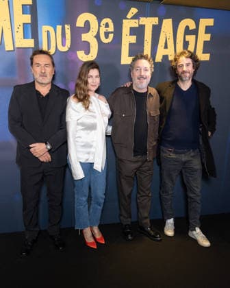 Crime Du 3eme Etage Premiere - Paris Gilles Lellouche, Laetitia Casta, Guillaume Gallienne and Remi Bezancon attend the photocall for the premiere of Crime Du 3eme Etage held at the Pathe Wepler in Paris, France on March 9, 2026. Photo by David Boyer ABACAPRESS.COM Paris France  Copyright: xBoyerxDavid ABACAx
