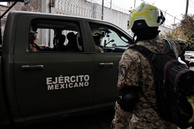 March 9, 2026, Mexico City, Cdmx, Mexico: A building damaged in the 2017 earthquake collapsed suddenly on Tlalpan Avenue in Mexico City. This building was used to handle labor disputes related to wrongful termination, among other government procedures. Confirmed reports indicate that two people were rescued, one alive and one deceased, but two more remain trapped. Rescue teams from all levels are on site working with canine units. Mexico City Mexico  - ZUMAp204 20260309_zip_p204_061 Copyright: xJosuexPerezx