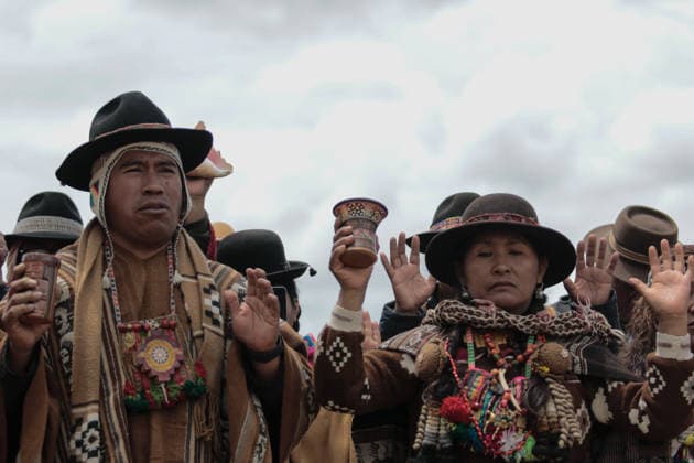 Ancestral ceremony for the victims of Bolivian military plane crash EL ALTO, BOLIVIA - MARCH 9: Andean indigenous religious leaders hold a ritual ceremony for the victims of last month s plane crash at the site where the aircraft crashed into vehicles, leaving several dead in El Alto, Bolivia, on March 9, 2026. Jorge Mateo Romay Salinas Anadolu El Alto Bolivia. Editorial use only. Please get in touch for any other usage.  Copyright: x2026xAnadoluxJorgexMateoxRomayxSalinasx