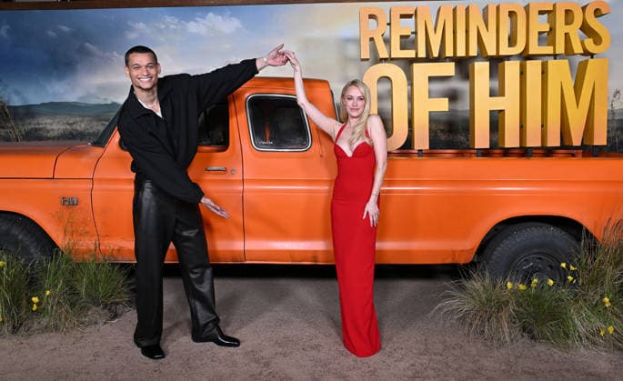 ˜Reminders of Him™ Premiere Tyriq Withers and Maika Monroe arriving to Universal Pictures premiere of Reminders of Him held at the Hollywood Legion Theater at Post 43 on March 09, 2026 in Los Angeles, CA. Los Angeles Hollywood Legion Theater at Post 43 California USA Copyright: xLisaxOConnorx xAFF-USA.comx