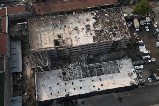 At least one dead, two still trapped after building collapses in Mexico City MEXICO CITY, MEXICO - MARCH 09: An aerial view of a partially collapsed building, leaving at least one person dead and two still trapped under the rubble, in Mexico City, Mexico on March 09, 2026. Rescue workers continue searching for people trapped in the building, which was undergoing demolition when the collapse occurred, while army and navy personnel secure the area. Daniel Cardenas Anadolu Mexico City Mexico. Editorial use only. Please get in touch for any other usage.  Copyright: x2026xAnadoluxDanielxCardenasx
