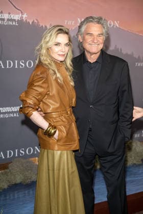 March 9, 2026, New York, United States: (L-R) Michelle Pfeiffer and Kurt Russell attend Paramount+ s The Madison New York Premiere at Jazz at Lincoln Center on March 09, 2026 in New York City. New York United States  - ZUMAs197 20260309_aaa_s197_280 Copyright: xRonxAdarx
