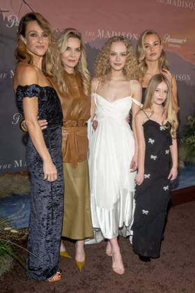 March 9, 2026, New York, United States: (L-R) Beau Garrett, Michelle Pfeiffer, Amiah Miller, Alaina Pollack and Elle Chapman attend Paramount+ s The Madison New York Premiere at Jazz at Lincoln Center on March 09, 2026 in New York City. New York United States - ZUMAs197 20260309_aaa_s197_309 Copyright: xRonxAdarx