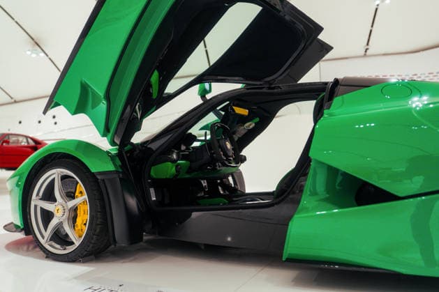 One-of-a-kind Ferrari specially made for Jamiroquai frontman Jay Kay has gone on sale for nearly £4m Story from Jam Press (Unique Green Ferrari) Pictured: The 2014 Ferrari LaFerrari. One-of-a-kind Ferrari specially made for Jamiroquai frontman Jay Kay has gone on sale for nearly £4m A unique bright green Ferrari specially made for Jamiroquai frontman Jay Kay has gone on sale for nearly £4 million. The 2014 Ferrari LaFerrari has covered just 7,000 miles since new. It is believed to be the only one of its kind to be finished in green. Its striking paintwork was inspired by the Italian tricolour, with the theme carried through into the cabin with black and green leather throughout. The hybrid hypercar also has Jamiroquai etched on its s  Copyright: xJamxPress FedericoxVecchio CourtesyxofxRMxSotheby s
