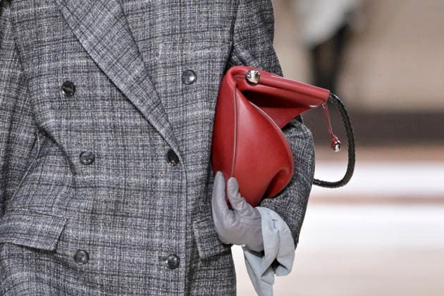 PFW - Time Runway A model, bag detail, walks the runway during the TIME Womenswear Fall Winter 2026-2027 show as part of Paris Fashion Week on March 09, 2026 in Paris, France. Photo by Jana Call me J ABACAPRESS.COM Paris France  Copyright: xJanaxCallxmexJ ABACAx