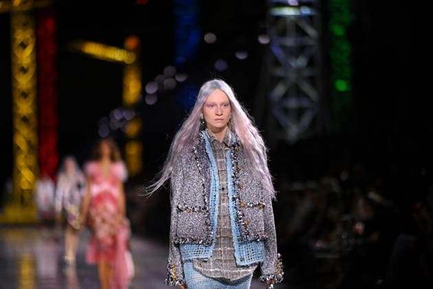 PFW - Chanel Runway A model walks the runway during the Chanel Womenswear Fall Winter 2026-2027 show as part of Paris Fashion Week on March 09, 2026 in Paris, France. Photo by Franck Castel ABACAPRESS.COM Paris France  Copyright: xCastelxFranck ABACAx