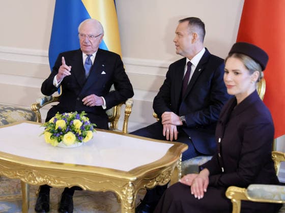 Swedish royal couple visits Poland Photo: Wojciech Olkusnik East News King of Sweden Carl XVI Gustaf and his wife Queen Silvia (not pictured) attend a meeting with the president of Poland Karol Nawrocki and his wife Marta Nawrocka at the Presidential Palace on March 10, 2026 in Warsaw, Poland. The Swedish royal couple pays a three-day state visit to Poland focused on strengthening bilateral ties, defense, and security. EN_01673827_0048 