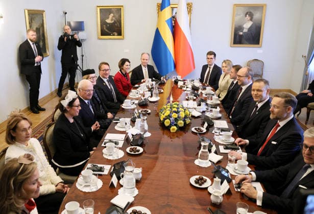 Swedish royal couple visits Poland Photo: Wojciech Olkusnik East News King of Sweden Carl XVI Gustaf and the president of Poland Karol Nawrocki attend a bilateral meeting at the Presidential Palace on March 10, 2026 in Warsaw, Poland. The Swedish royal couple pays a three-day state visit to Poland focused on strengthening bilateral ties, defense, and security. EN_01673827_0112 