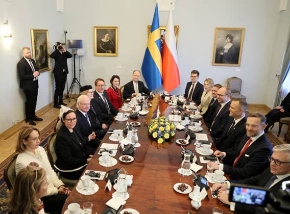 Swedish royal couple visits Poland Photo: Wojciech Olkusnik East News King of Sweden Carl XVI Gustaf and the president of Poland Karol Nawrocki attend a bilateral meeting at the Presidential Palace on March 10, 2026 in Warsaw, Poland. The Swedish royal couple pays a three-day state visit to Poland focused on strengthening bilateral ties, defense, and security. EN_01673827_0113 