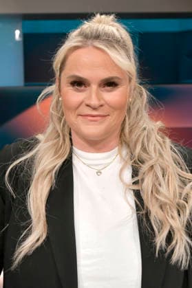 Christina Scheib in der ARD-Talkshow hart aber fair im Studio Adlershof. Berlin, 09.03.2026