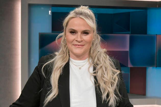 Christina Scheib in der ARD-Talkshow hart aber fair im Studio Adlershof. Berlin, 09.03.2026