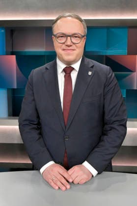 Mario Voigt in der ARD-Talkshow hart aber fair im Studio Adlershof. Berlin, 09.03.2026