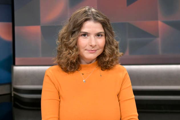 Özge Inan in der ARD-Talkshow hart aber fair im Studio Adlershof. Berlin, 09.03.2026