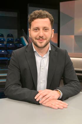 Felix Banaszak in der ARD-Talkshow hart aber fair im Studio Adlershof. Berlin, 09.03.2026