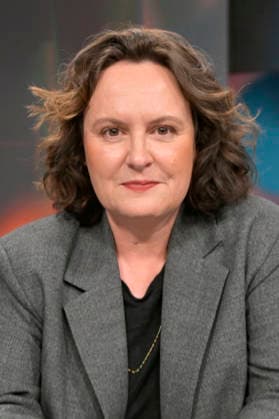 Jana Hensel in der ARD-Talkshow hart aber fair im Studio Adlershof. Berlin, 09.03.2026
