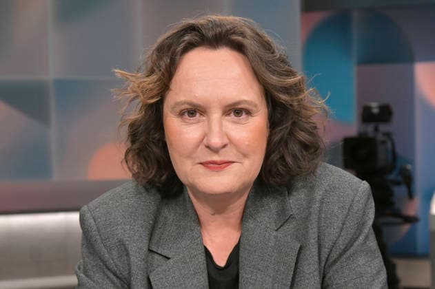 Jana Hensel in der ARD-Talkshow hart aber fair im Studio Adlershof. Berlin, 09.03.2026