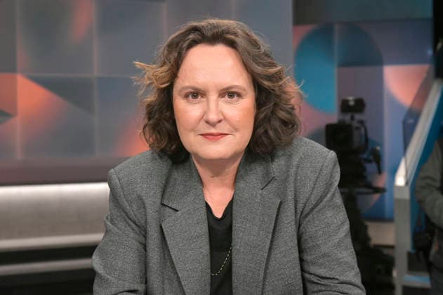 Jana Hensel in der ARD-Talkshow hart aber fair im Studio Adlershof. Berlin, 09.03.2026