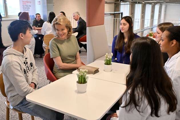 The King and Queen Visit The Province Of Antwerpen NIEL, BELGIUM - MARCH 10 : King Philippe and Queen Mathilde are visiting the province of Antwerp. Their visit starts at the Science Park of the University of Antwerp in Niel. This unique location offers innovative companies focusing on research in the health and environment sectors the opportunity to collaborate fully in a dynamic and inspiring ecosystem. The science park, an initiative of the Provincial Development Agency (POM) Antwerp, supports companies from start-ups to multinationals with optimal growth opportunities and possibilities for new partnerships. During their visit, the King and Queen will meet with various companies based on the site. They will be introduced to the educa  Copyright: xBertxVanxDenxBrouckex
