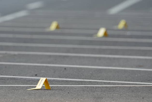 March 10, 2026, Toronto, On, CANADA: Evidence markers at shown in the roadway at the U.S. consulate in Toronto on Tuesday March 10, 2026. Police are investigating reports that the United States consulate in Toronto s downtown core was hit by early morning gunfire Tuesday. Toronto CANADA  - ZUMAc35_ 20260310_zaf_c35_005 Copyright: xFrankxGunnx