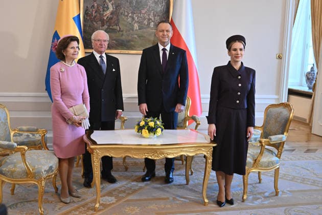 10.03.2026 WARSZAWA WIZYTA OFICJALNA KROLA SZWECJI W POLSCE POWITANIE PRZEZ PREZYDENTA RP 10 03 2026 WARSAW OFFICIAL VISIT OF THE KING OF SWEDEN TO POLAND - WELCOME BY THE PRESIDENT OF THE REPUBLIC OF POLAND, KAROL NAWROCKI N Z KAROL XVI GUSTAW KROL SZWECJI SYLWIA RENATA SOMMERLATH ZONA KROLA KAROL NAWROCKI MARTA NAWROCKA FOT DAMIAN BURZYKOWSKI NEWSPIX.PL NEWSPIX.PL --- newspix.pl 