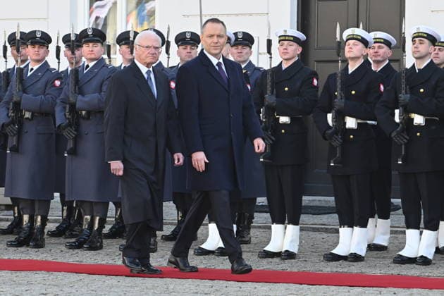 10.03.2026 WARSZAWA WIZYTA OFICJALNA KROLA SZWECJI W POLSCE POWITANIE PRZEZ PREZYDENTA RP 10 03 2026 WARSAW OFFICIAL VISIT OF THE KING OF SWEDEN TO POLAND - WELCOME BY THE PRESIDENT OF THE REPUBLIC OF POLAND, KAROL NAWROCKI N Z KAROL XVI GUSTAW KROL SZWECJI SYLWIA RENATA SOMMERLATH ZONA KROLA KAROL NAWROCKI MARTA NAWROCKA FOT DAMIAN BURZYKOWSKI NEWSPIX.PL NEWSPIX.PL --- newspix.pl 