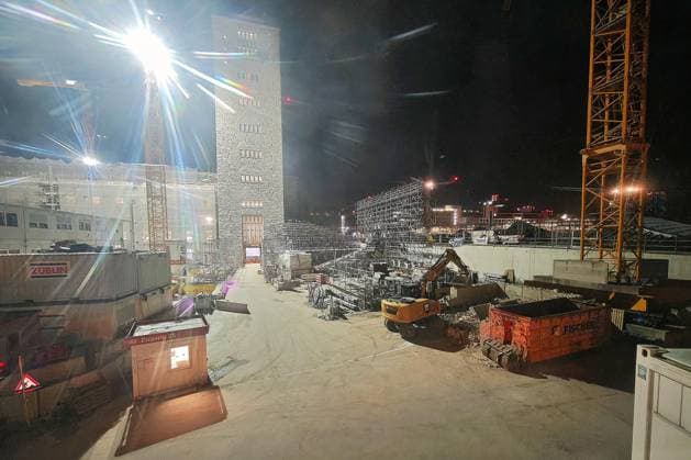 Stuttgart, Baden-Württenberg, Deutschland, 07.03.2026: Stuttgart 21 -Baustelle am Hauptbahnhof bei Nacht *** Stuttgart, Baden Württenberg, Germany, 07 03 2026 Stuttgart 21 construction site at the main station at night Copyright: xdtsxNachrichtenagenturx dts_110464