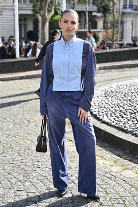 PFW Miu Miu Outside Arrivals Thylane Blondeau arriving at the Miu Miu show during Fashion Week in Paris, France on March 10, 2026. Photo by Julien Reynaud APS-Medias ABACAPRESS.COM Paris France  Copyright: xReynaudxJulien APS-Medias ABACAx