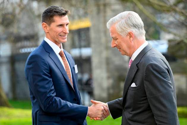 King Philippe Presents 2026 Solvay Prize BRUSSELS, BELGIUM - MARCH 10: King Philippe of Belgium pictured with Mike Radossich ( Syensqo Chief Executive Officer) during the 2026 Ernest Solvay Prize ceremony on March 10, 2026 in Brussels, Belgium, 10 03 2026 Brussels Belgium  Copyright: xPhilipxReynaersx