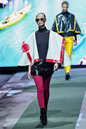 PFW Pierre Cardin Runway A model walks the runway at the Pierre Cardin show during Fashion Week in Paris, France on March 10, 2026. Photo by Julien Reynaud APS-Medias ABACAPRESS.COM Paris France  Copyright: xReynaudxJulien APS-Medias ABACAx