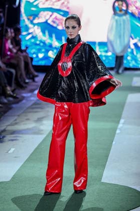 PFW Pierre Cardin Runway A model walks the runway at the Pierre Cardin show during Fashion Week in Paris, France on March 10, 2026. Photo by Julien Reynaud APS-Medias ABACAPRESS.COM Paris France  Copyright: xReynaudxJulien APS-Medias ABACAx