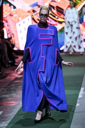 PFW Pierre Cardin Runway A model walks the runway at the Pierre Cardin show during Fashion Week in Paris, France on March 10, 2026. Photo by Julien Reynaud APS-Medias ABACAPRESS.COM Paris France  Copyright: xReynaudxJulien APS-Medias ABACAx