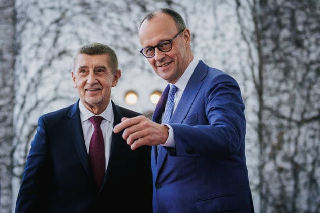 (V.r.n.l.) Bundeskanzler Friedrich Merz (CDU) empfaengt seinen tschechischen Amtskollegen, Andrej Babis, im Bundeskanzleramt. Berlin, 10.03.2026. Berlin Deutschland *** V r n l Federal Chancellor Friedrich Merz CDU receives his Czech counterpart, Andrej Babis, at the Federal Chancellery Berlin, 10 03 2026 Berlin Germany Copyright: xNeelexJanssenx
