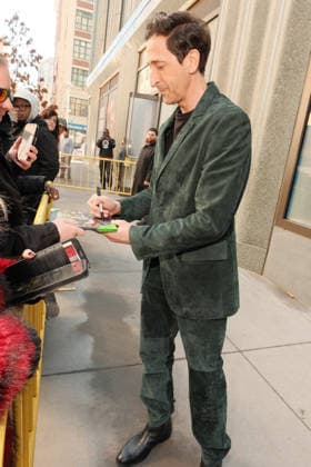 New York NY March 10th: Actor Adrien Brody seen outside ABC Studios in New York City on March 10, 2026 Credit: AdMedia USA - ZUMAa123 20260310_zaa_a123_003 Copyright: xChrisxGonzalezx