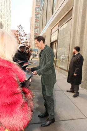 New York NY March 10th: Actor Adrien Brody seen outside ABC Studios in New York City on March 10, 2026 Credit: AdMedia USA - ZUMAa123 20260310_zaa_a123_005 Copyright: xChrisxGonzalezx
