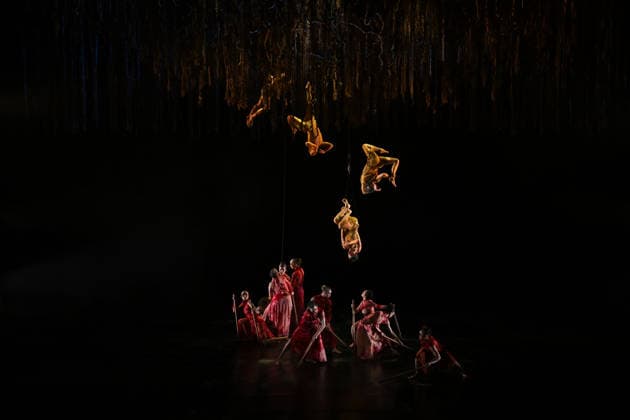 AUSTRALIAN BALLET FLORA PREVIEW, The Australian Ballet and Bangarra Dance Theatre perform during a media preview of Flora at the Regent Theatre in Melbourne, Wednesday, March 11, 2026. ( NO ARCHIVING MELBOURNE VICTORIA AUSTRALIA  Copyright: xJAMESxROSSx 20260311143464411270