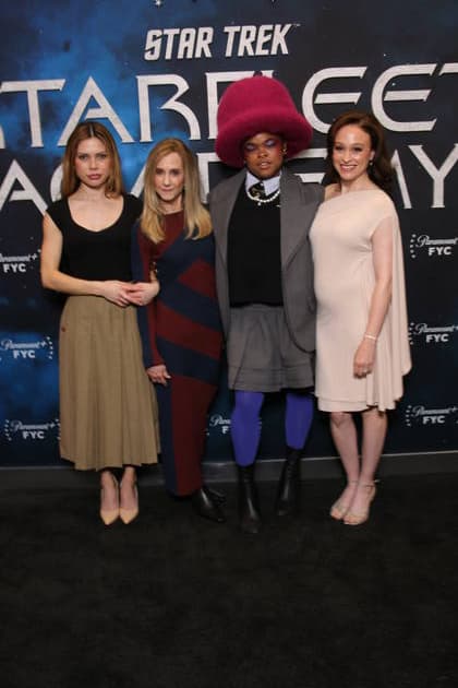LOS ANGELES, CALIFORNIA - MARCH 10: Bella Shepard, Holly Hunter, Kerrice Brooks and Noga Landau attend the Star Trek: Starfleet Academy FYC event at Linwood Dunn Theater on March 10, 2026 in Los Angeles, California Copyright: xAdMedia xMediaPunchx