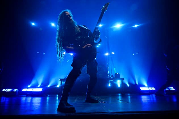 Concert of the Swedish metal band Avatar was held in Zlin, Czech Republic, on March 10, 2026. On the photo performs guitarist Jonas Kungen Jarlsby. (CTKxPhoto DaliborxGluck) CTKPhotoP2026031009889  CTKPhotoP2026031009889