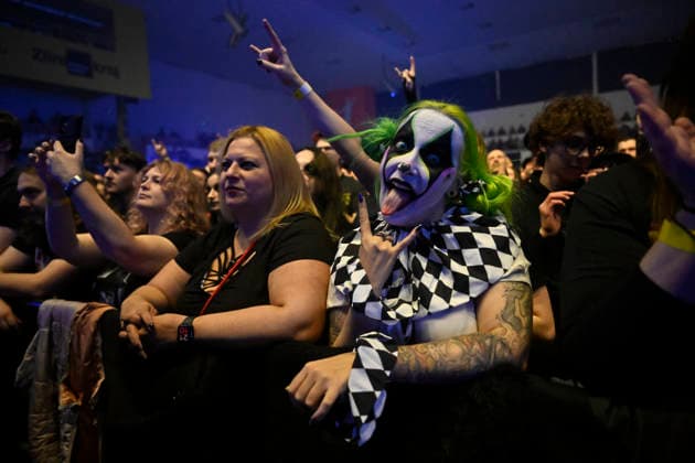 Audience at a concert of the Swedish metal band Avatar, in Zlin, Czech Republic, on March 10, 2026. (CTKxPhoto DaliborxGluck) CTKPhotoP2026031009854  CTKPhotoP2026031009854