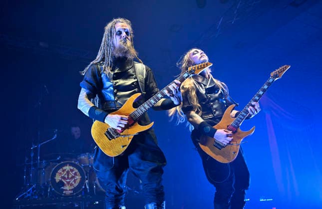 Concert of the Swedish metal band Avatar was held in Zlin, Czech Republic, on March 10, 2026. On the photo perform, from left, guitarist Jonas Kungen Jarlsby and guitarist Tim Ohrstrom. (CTKxPhoto DaliborxGluck) CTKPhotoP2026031009860  CTKPhotoP2026031009860