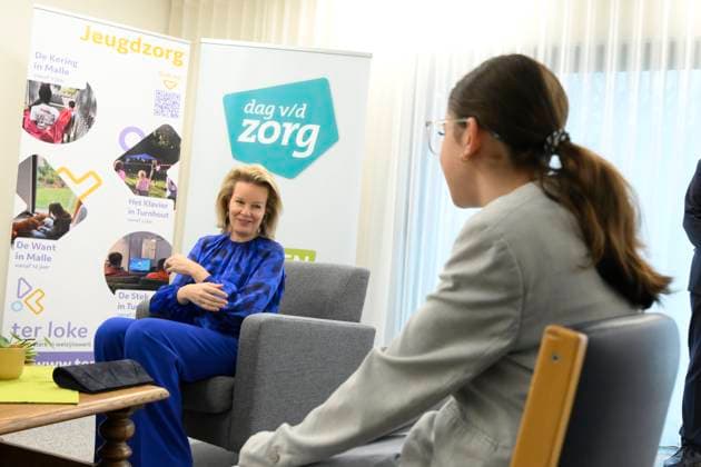 Queen Mathilde Visits Youth Care De Kering BRUSSELS, BELGIUM - MARCH 11: Queen Mathilde of Belgium pictured visiting the youth care department De Kering of non-profit Ter Loke on March 11, 2026 in Brussels, Belgium, 11 03 2026 Brussels Belgium  Copyright: xPhilipxReynaersx