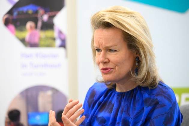 Queen Mathilde Visits Youth Care De Kering BRUSSELS, BELGIUM - MARCH 11: Queen Mathilde of Belgium pictured visiting the youth care department De Kering of non-profit Ter Loke on March 11, 2026 in Brussels, Belgium, 11 03 2026 Brussels Belgium  Copyright: xPhilipxReynaersx