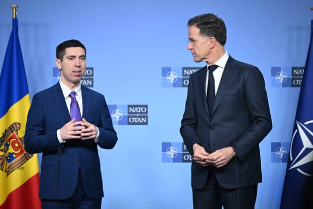 Mark Rutte - Mihai Popsoi meeting in Brussels BRUSSELS, BELGIUM - MARCH 11: NATO Secretary General Mark Rutte (R) meets with Moldova s Deputy Prime Minister and Minister of Foreign Affairs, Mihai Popsoi (L), at the NATO Headquarters in Brussels, Belgium on March 11, 2026. The two leaders held a joint press conference prior to their meeting. Dursun Aydemir Anadolu Brussels Belgium. Editorial use only. Please get in touch for any other usage.  Copyright: x2026xAnadoluxDursunxAydemirx