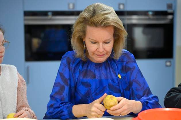 Queen Mathilde Visits Youth Care De Kering BRUSSELS, BELGIUM - MARCH 11: Queen Mathilde of Belgium pictured visiting the youth care department De Kering of non-profit Ter Loke on March 11, 2026 in Brussels, Belgium, 11 03 2026 Brussels Belgium  Copyright: xPhilipxReynaersx