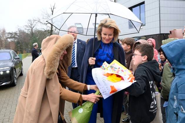 Queen Mathilde Visits Youth Care De Kering BRUSSELS, BELGIUM - MARCH 11: Queen Mathilde of Belgium pictured visiting the youth care department De Kering of non-profit Ter Loke on March 11, 2026 in Brussels, Belgium, 11 03 2026 Brussels Belgium  Copyright: xPhilipxReynaersx