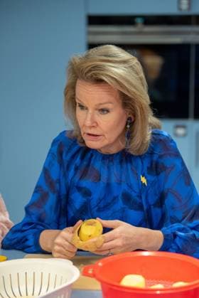 Queen Mathilde of Belgium is pictured during a royal visit to the De Kering youth support center run by the non-profit organisation Ter Loke in Malle, as part of the 11th edition of the Week van de Zorg (Care Week), on Wednesday 11 March 2026. Ter Loke is active in special youth care, family care and support for people with disabilities.  JONASxROOSENS 167129727