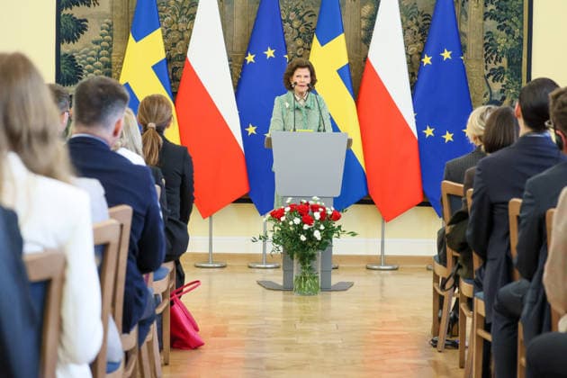 Swedish royal couple visits Poland Photo: Wojciech Olkusnik East News Queen Sylvia of Sweden attends a seminar on the Barnhaus model of child advocacy at the Sejm (lower house of Polish Parliament) on March 11, 2026 in Warsaw, Poland. The Swedish royal couple pays a three-day state visit to Poland focused on strengthening bilateral ties, defense, and security. EN_01673869_0039 